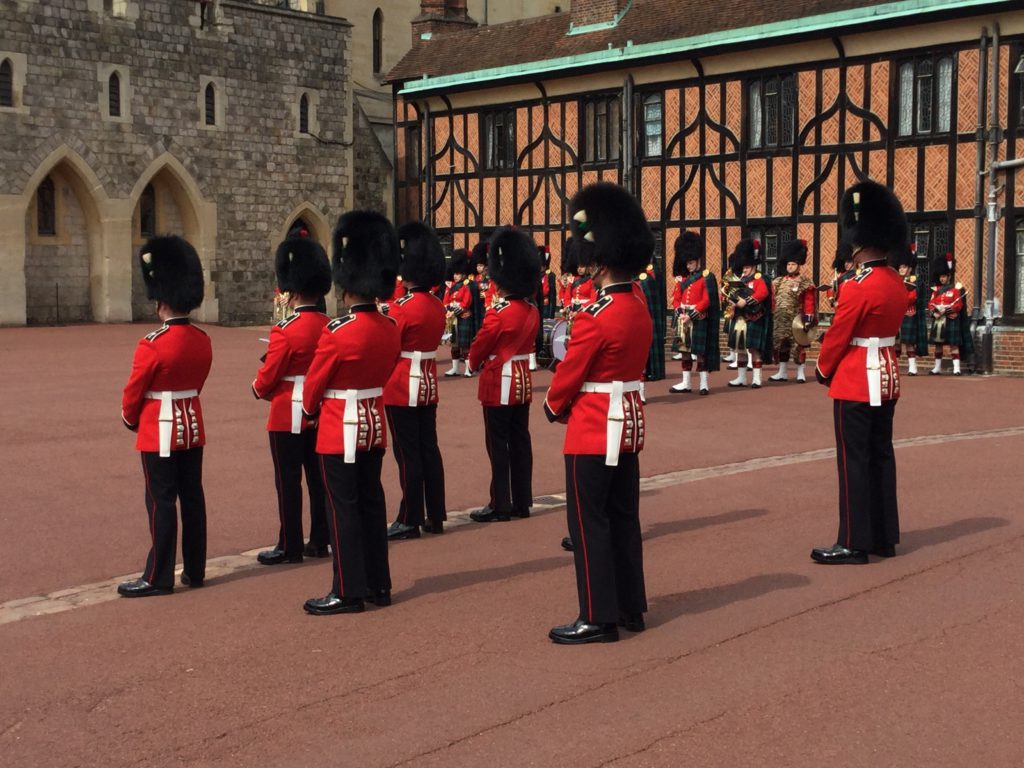 Guard changing ceremony at Buckingham Palace